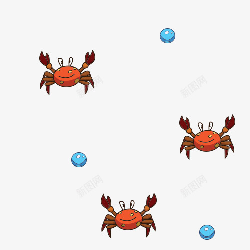 卡通海底螃蟹png免抠素材_88icon https://88icon.com 卡通 海底 海洋 海鲜 螃蟹