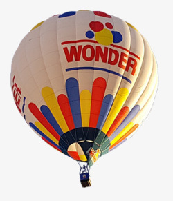 一个气球漂浮在空中的热气球高清图片