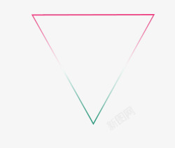 渐变三角体倒三角形高清图片