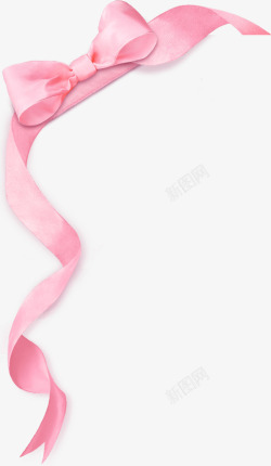 粉红色丝带飘带素材