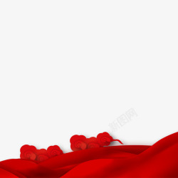 大红色丝绸背景大红色丝绸高清图片