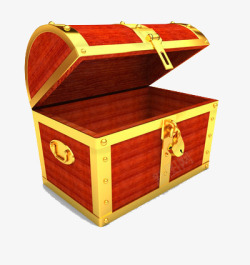 金色木盒子素材