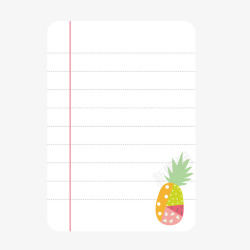 简单格子菠萝信纸矢量图素材