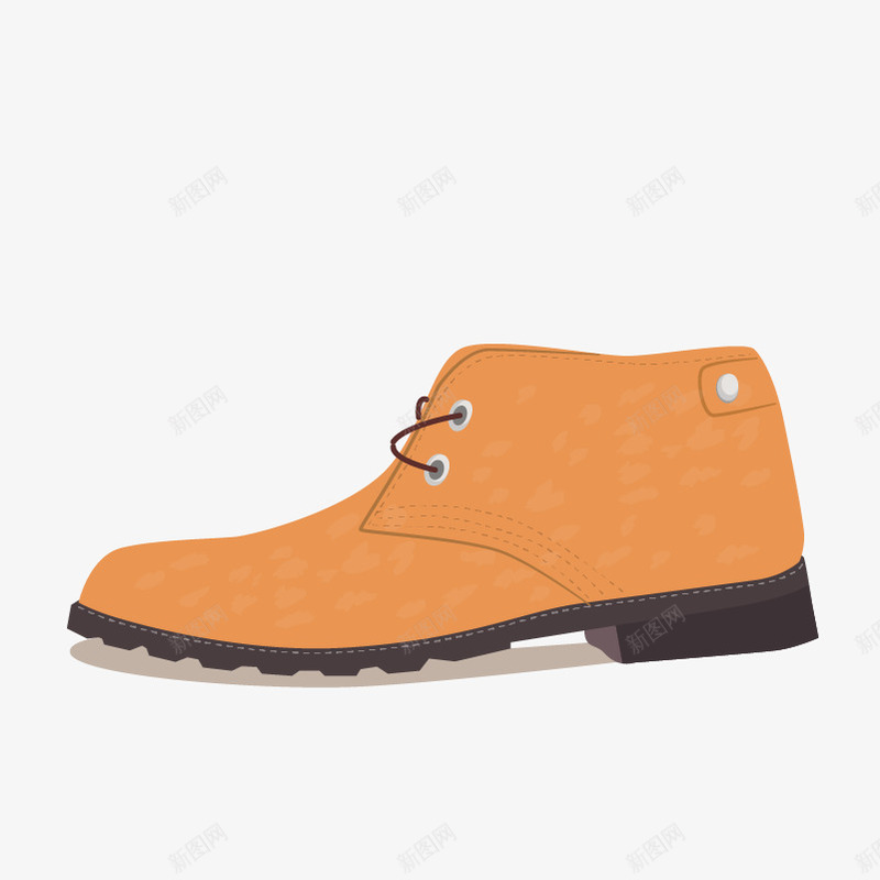 浅棕色鞋子侧面png免抠素材_88icon https://88icon.com 棕色鞋子 矢量靴子 矢量鞋子