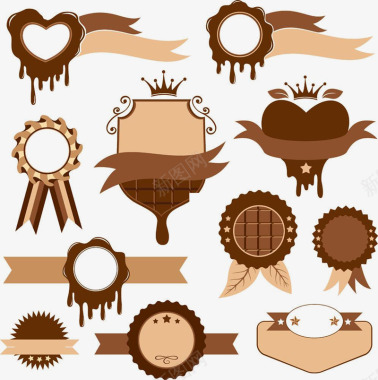 棕色棕色巧克力图标图标