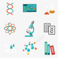 分子符号科学实验元素图标高清图片