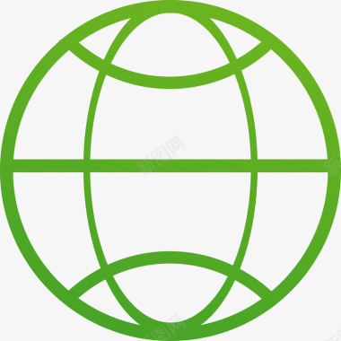 弧度线条绿色线条地球图标图标