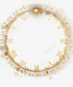 倒计时设计金色炫酷古典时钟背景高清图片