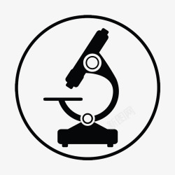 化学标志卡通化学实验的显微镜的图标高清图片