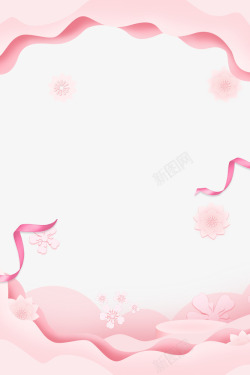 浪漫情侣海报浪漫七夕情人节粉色分层边框高清图片