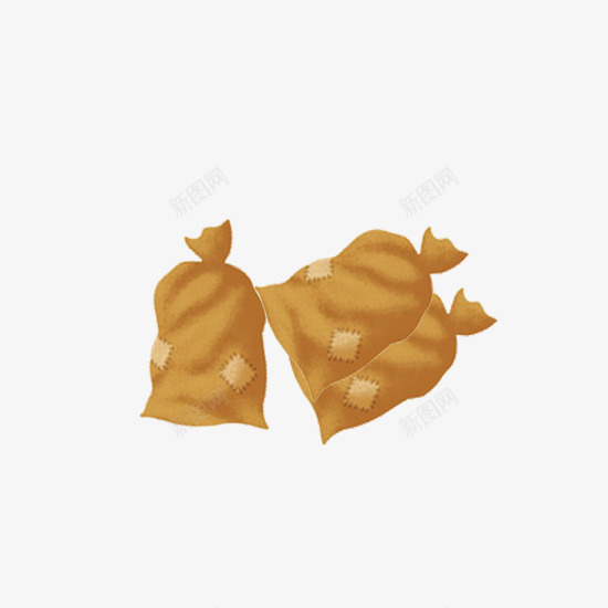 棕色麻袋png免抠素材_88icon https://88icon.com 卡通画 棕色 麻袋