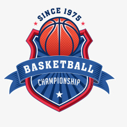 运动标签彩色的篮球比赛徽章矢量图高清图片