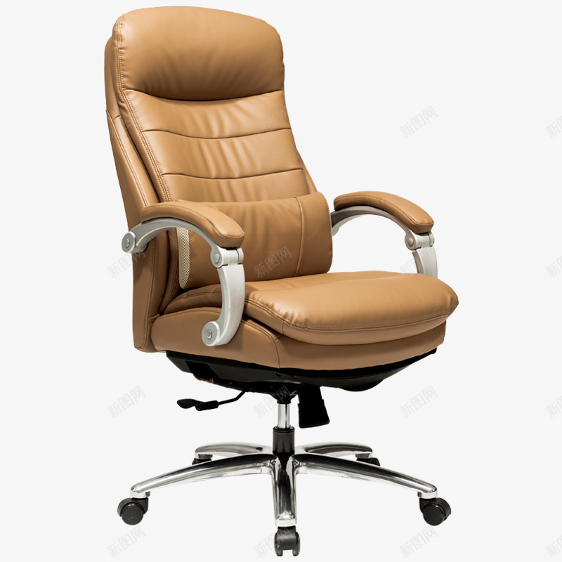 家用书房棕色靠背椅png免抠素材_88icon https://88icon.com 产品实物 可躺大班椅 家用书房棕色靠背椅 电脑椅办公椅子 老板椅 转椅