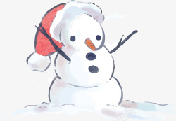 圣诞快乐冬日卡通可爱雪人高清图片