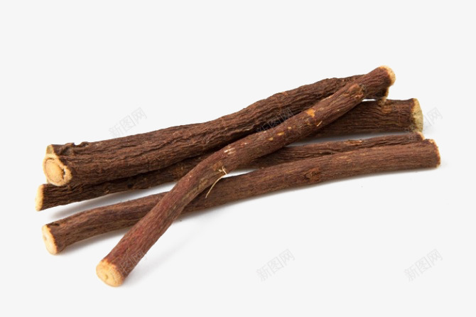 红褐色的几根甘草根png免抠素材_88icon https://88icon.com 中草药 光果甘草 棕红色 植物 甘草 甘草根 红褐色 草药