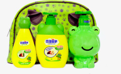 绿色全套安全天然青蛙王子儿童洗护素材