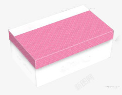 粉色白色点状鞋盒素材