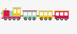 玩具火车头手绘卡通红色火车列车高清图片