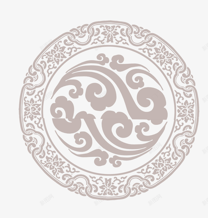 中国风浅色圆形祥云图png免抠素材_88icon https://88icon.com 中国风 古代纹饰 古风 国风云 祥云 圆形 浅色 花纹 图案