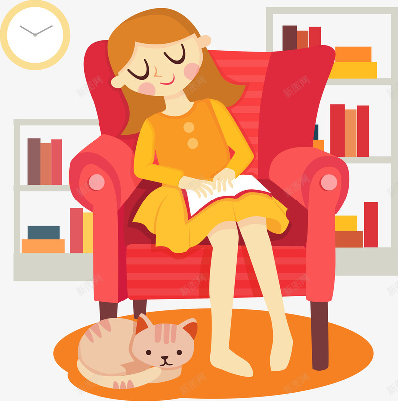 读书节阅读休息的女孩png免抠素材_88icon https://88icon.com 世界读书日 学习 微笑女孩 教育 文化 知识 闭目养神的女孩 阅读