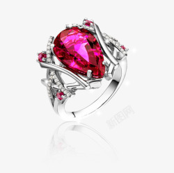 红色珠宝戒指素材