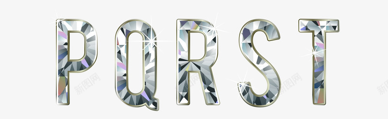 璀璨钻石字母png免抠素材_88icon https://88icon.com 璀璨钻石字母