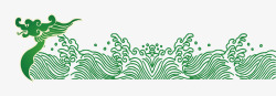 绿色粽子端午节龙舟矢量图高清图片