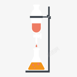 卡通科研支架烧杯矢量图素材