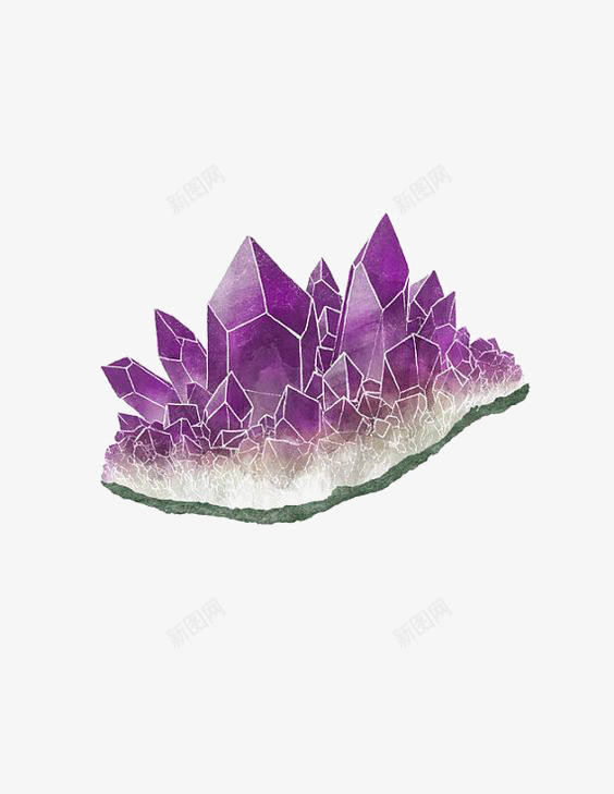紫水晶png免抠素材_88icon https://88icon.com 卡通紫水晶 宝石 手绘紫水晶 水晶