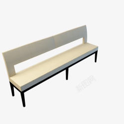浅色简单长形板凳素材
