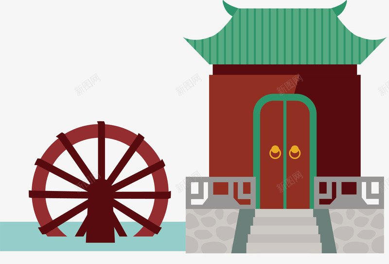 寺院png免抠素材_88icon https://88icon.com 卡通手绘 古建筑 寺院 房屋建筑 楼房 装饰图案