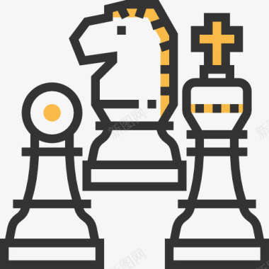 恶意软件的棋子国际象棋图标图标