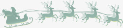奔跑的麋鹿圣诞节麋鹿拉车高清图片