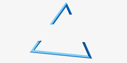 蓝色三角形背景素材