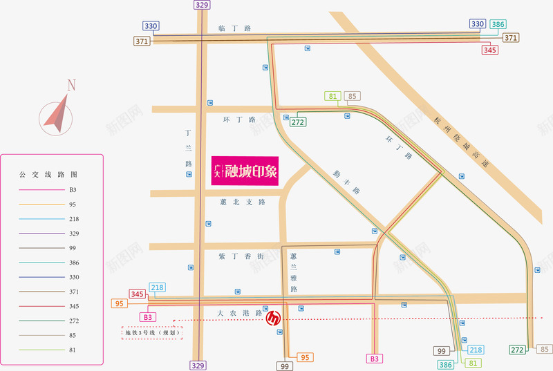 城市公交线路图png免抠素材_88icon https://88icon.com 公交线路 地图 城市公交 彩色 指示 线条 线路