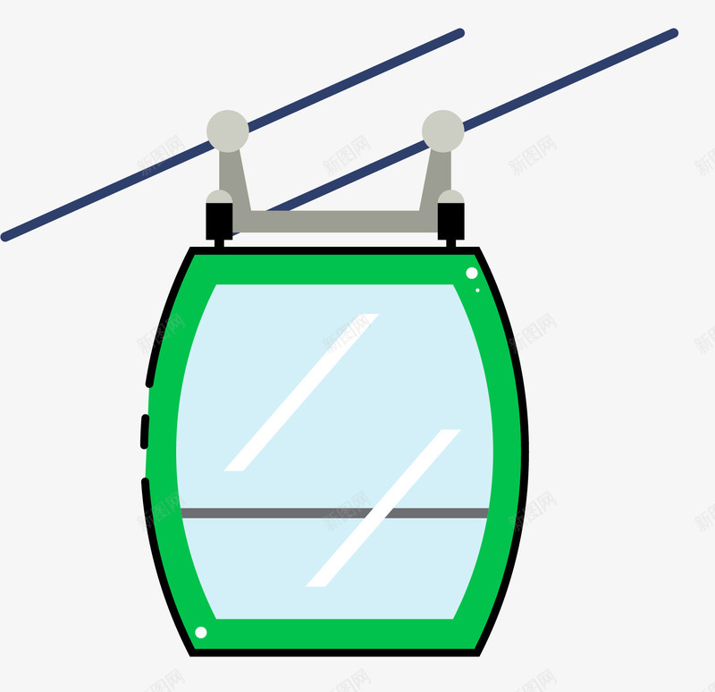 扁平样式绿色缆车矢量图ai免抠素材_88icon https://88icon.com 卡通缆车 扁平样式 普通缆车 矢量缆车 矢量观光缆车 绿色缆车 缆车 矢量图