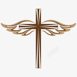 十字架免扣元素耶稣十字架装饰插画矢量图高清图片