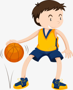 拍篮球儿童节打篮球的男孩高清图片