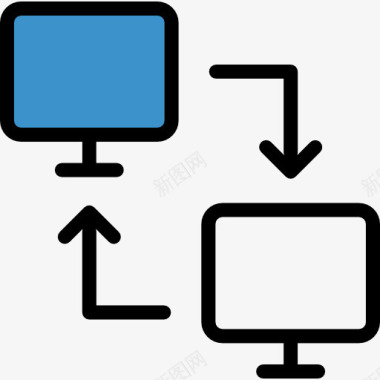 电脑消息转移图标图标
