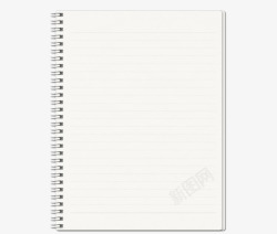 白色空白线圈笔记本素材