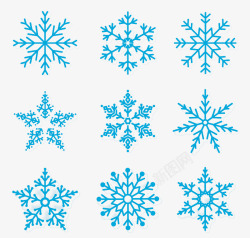 蓝色雪花背景图片蓝色雪花圣诞装饰高清图片