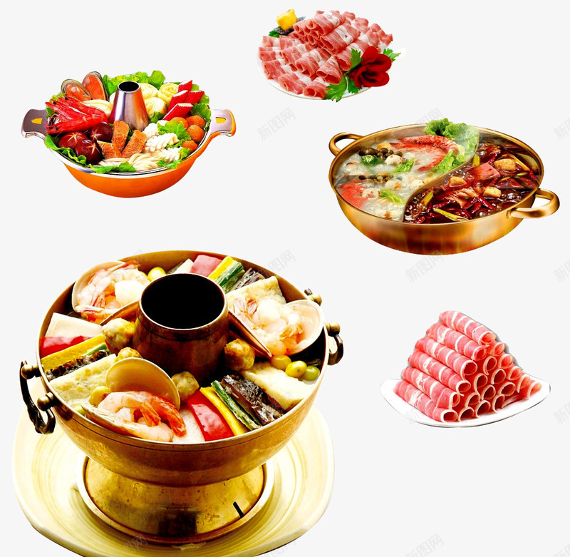 美食png免抠素材_88icon https://88icon.com 干辣椒 涮羊肉 火锅 火锅图片 羊肉卷 鸳鸯锅 麻辣火锅 麻辣鲜香 黄铜火锅