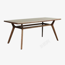 简单木质长桌素材
