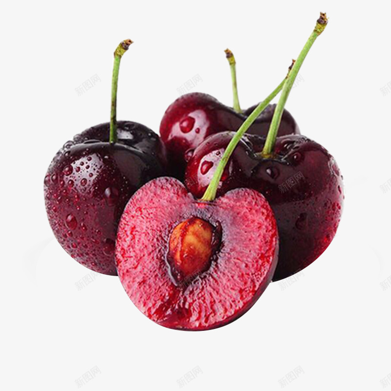 车厘子无背景png免抠素材_88icon https://88icon.com 图案 大樱桃 好吃的 水果 车厘子