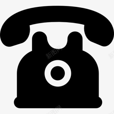 旧的电话黑色复古的标图标图标