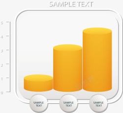 圆柱占比图矢量图素材