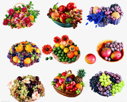 9种水果果篮素材