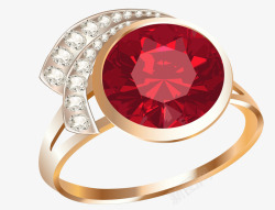 红宝石珠宝戒指素材