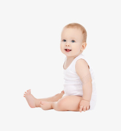 微笑的宝宝开心坐着的宝宝高清图片