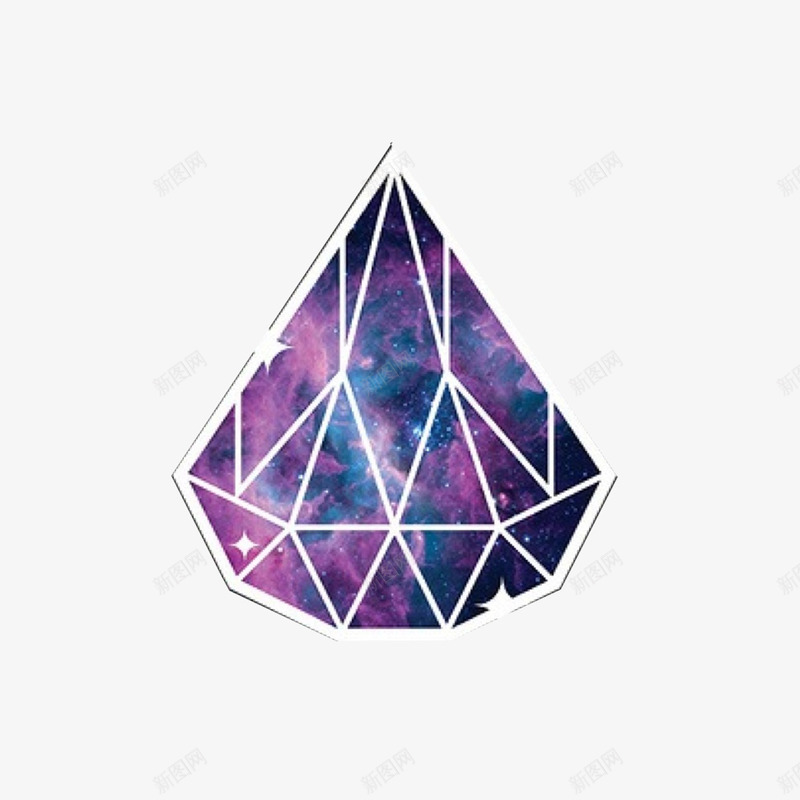 星空钻石png免抠素材_88icon https://88icon.com 紫色 耀眼 钻石 饰品